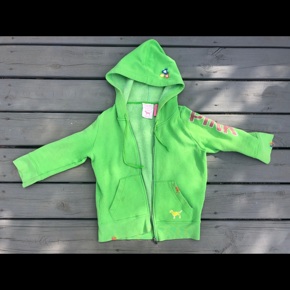 Electric Lime Green Victoria Secret PINK Hoodie